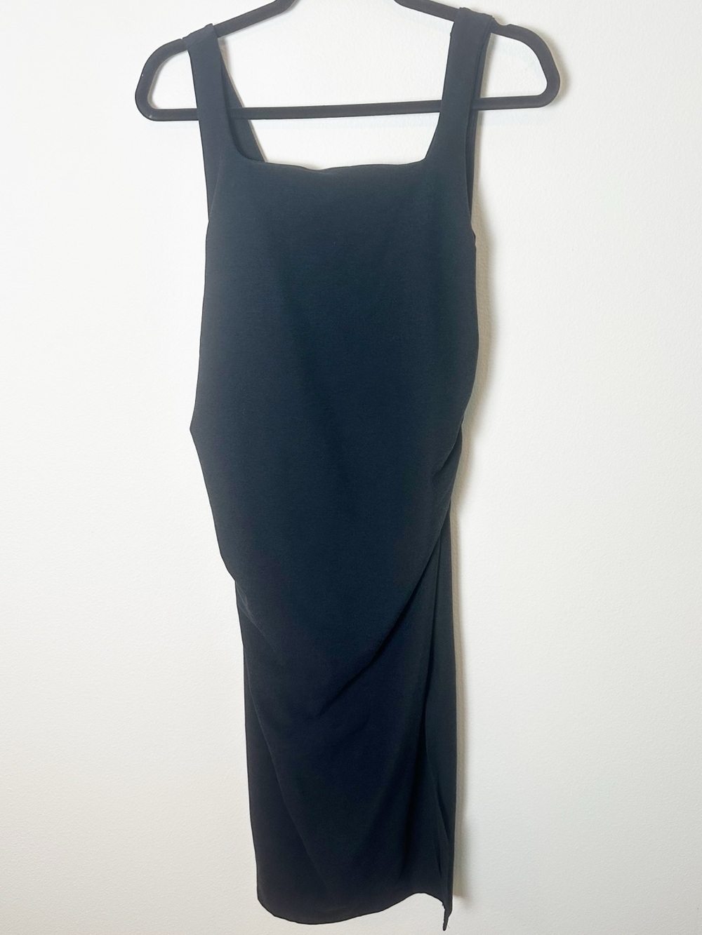 Beyond Yoga Beyond The Bump Spacedye Icon Maternity Midi Dress Black Large